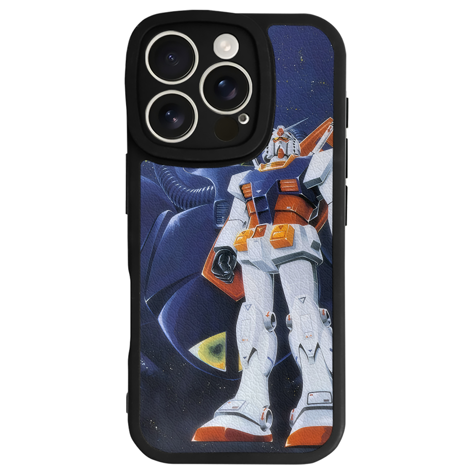 （画像用） 機動戦士ガンダム Mobile Suit Gundam 【iPhone 16シリーズ対応】シリコンスマホケース（レザー調） 材質：シリコン